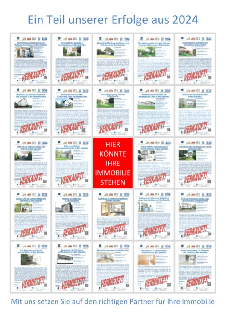 EG Immobilien Ein Teil unserer Erfolge 2024 Aushänge